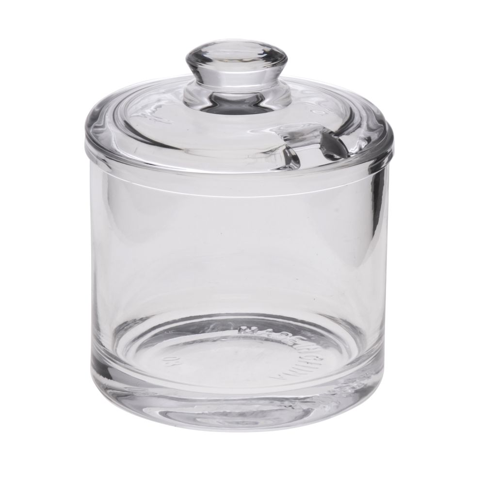 Clear Condiment Jar w/Cover