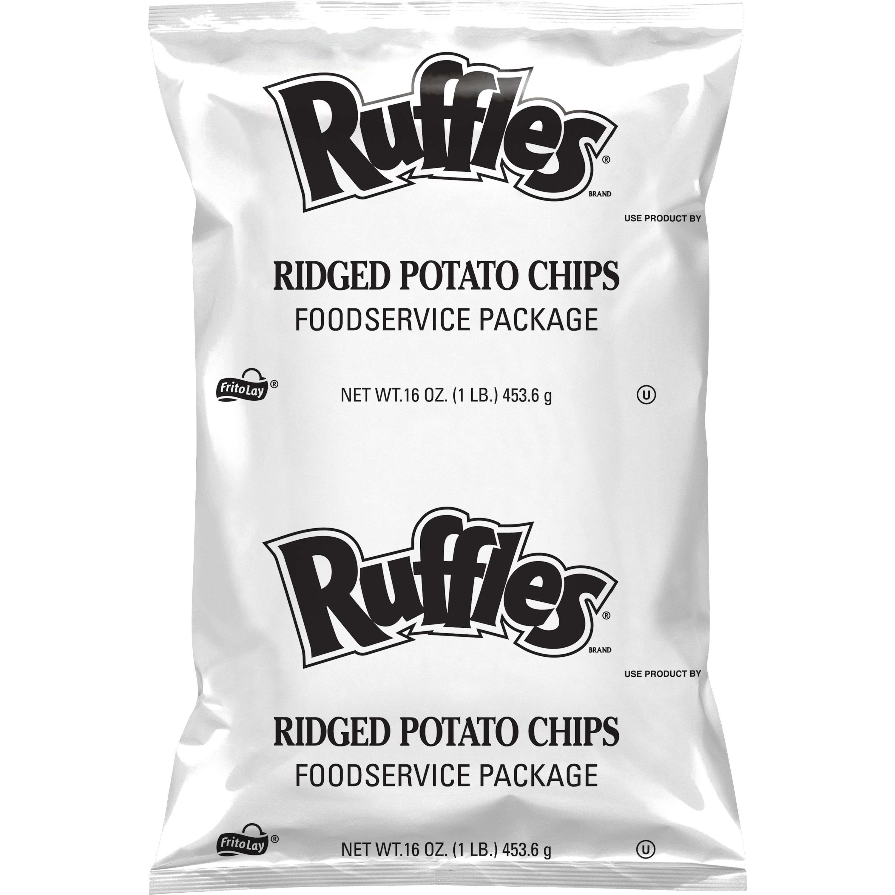 Lay S Ruffles Ridged Potato Chips 1lb Bag Batavia Restaurant Supply