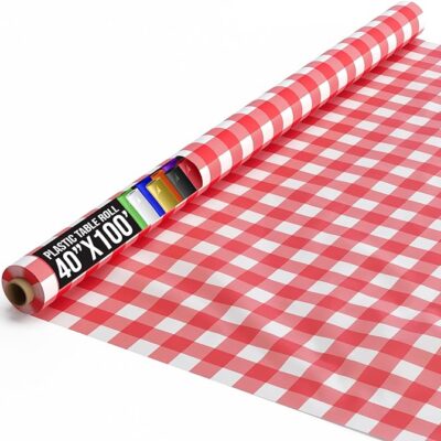 Red Gingham Roll Tablecover