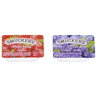 Smucker's Strawberry Jam & Grape Jelly 200ct pc's