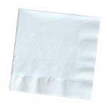 White Beverage Napkin 50 ct