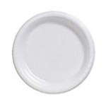 White 7" Plastic Plate 20 ct