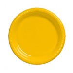 School Yellow 7" Plastic Plate