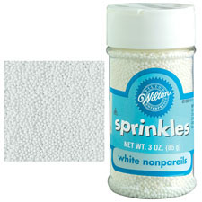 White Nonpareils Sprinkles