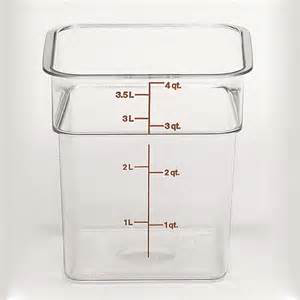 Cambro Clear 4qt Storage w/Lid