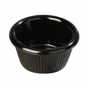 4oz Black Ramekin Fluted