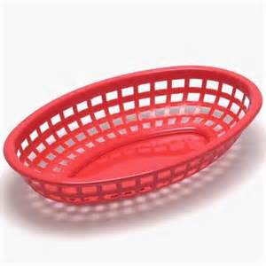 TCP Plastic Red Oval Basket